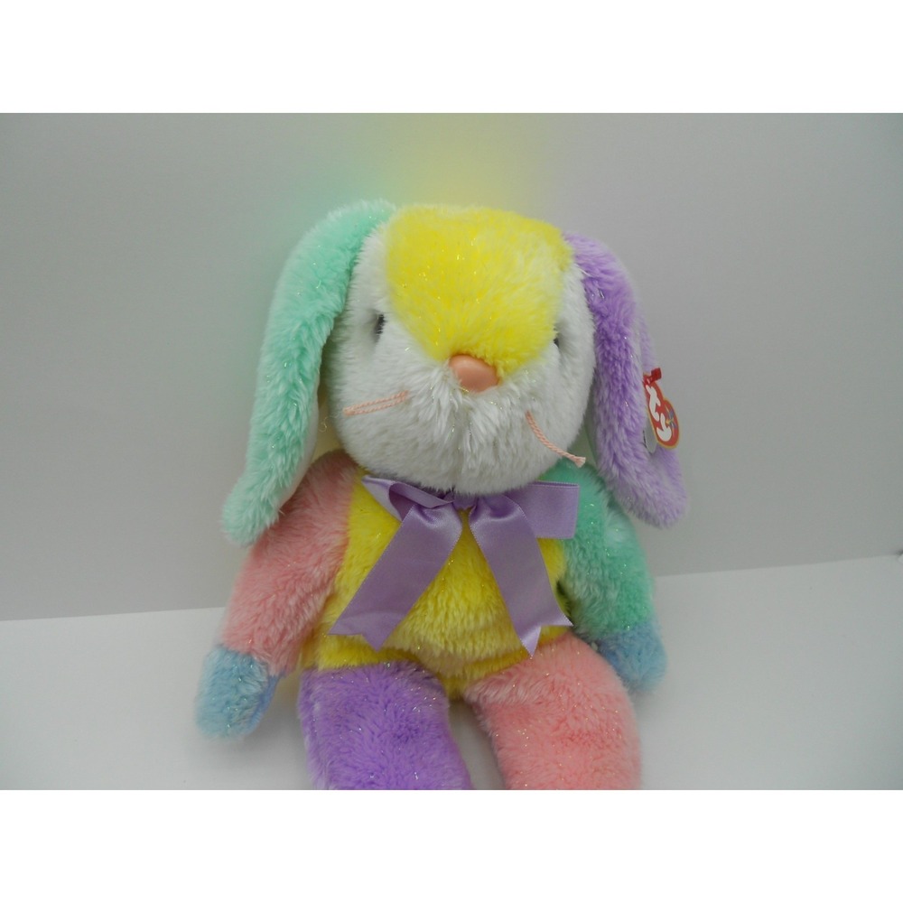 TY Beanie Buddies 14"  Dippy Pastels Easter Bunny  Plush Pellets  2003‎